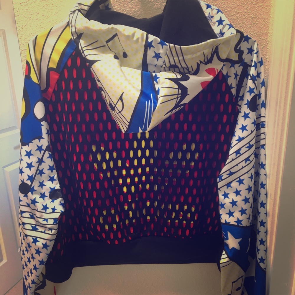 Rita Ora Adidas Cropped Hoodie, Sz. L